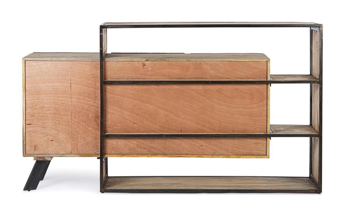 Buffet moderne bois métal béton BRADFORD
