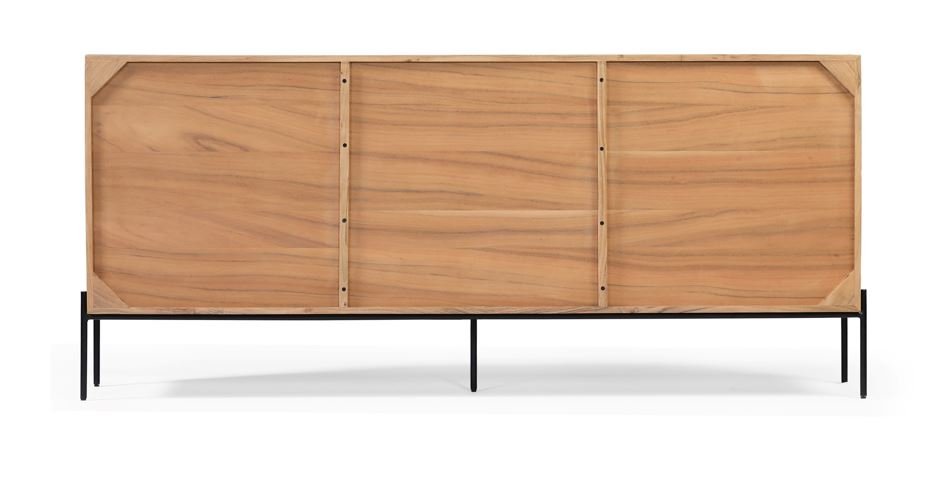 Buffet scandinave bois d'acacia portes coulissantes 180cm NICK