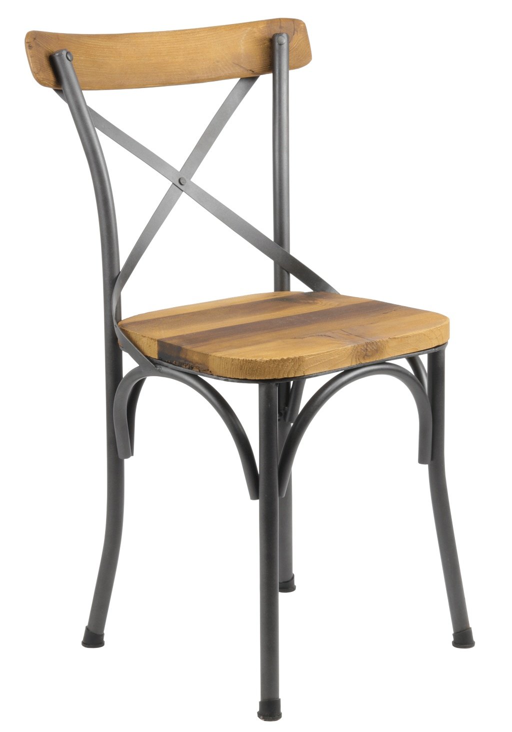 Chaise bistrot industrielle bois et métal TRADITION