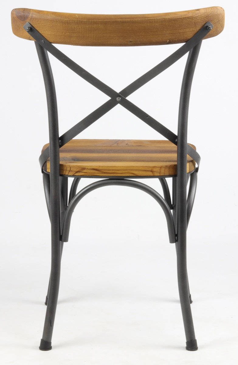 Chaise bistrot industrielle bois et métal TRADITION