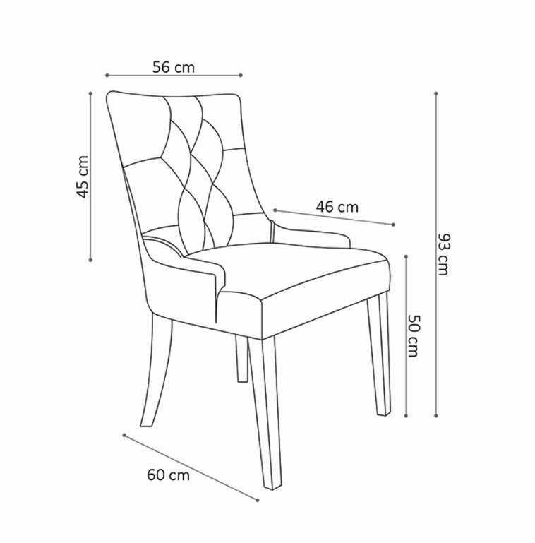 Lot de 2 chaises capitonnées tissu taupe CONSTANCE