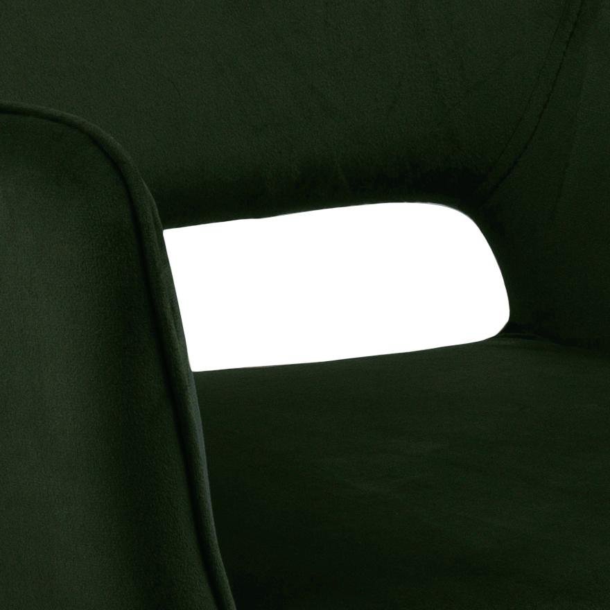 Chaise contemporaine vert foncé en tissu velours (Lot de 2) DESIRE