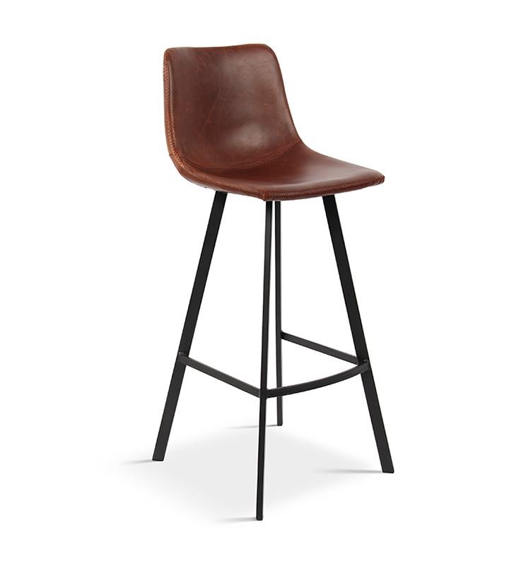 Lot de 2 chaises de bar marron assise 68cm ANGEL