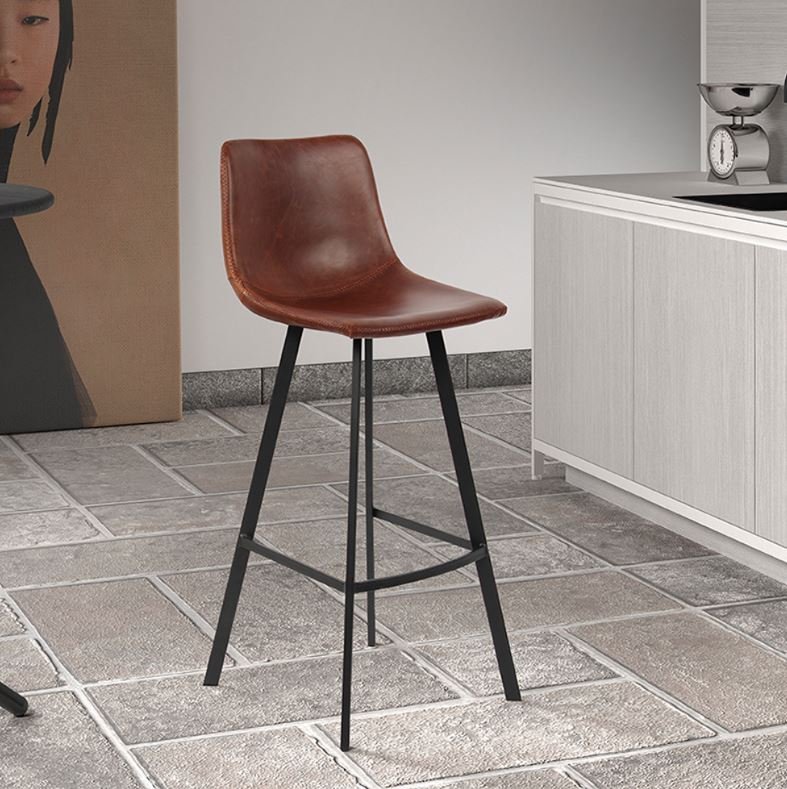 Lot de 2 chaises de bar marron assise 68cm ANGEL