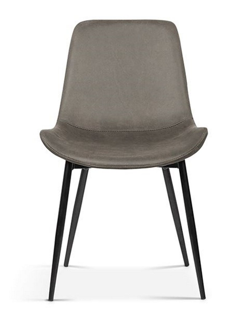 Chaise industrielle grise et métal noir MADISSON