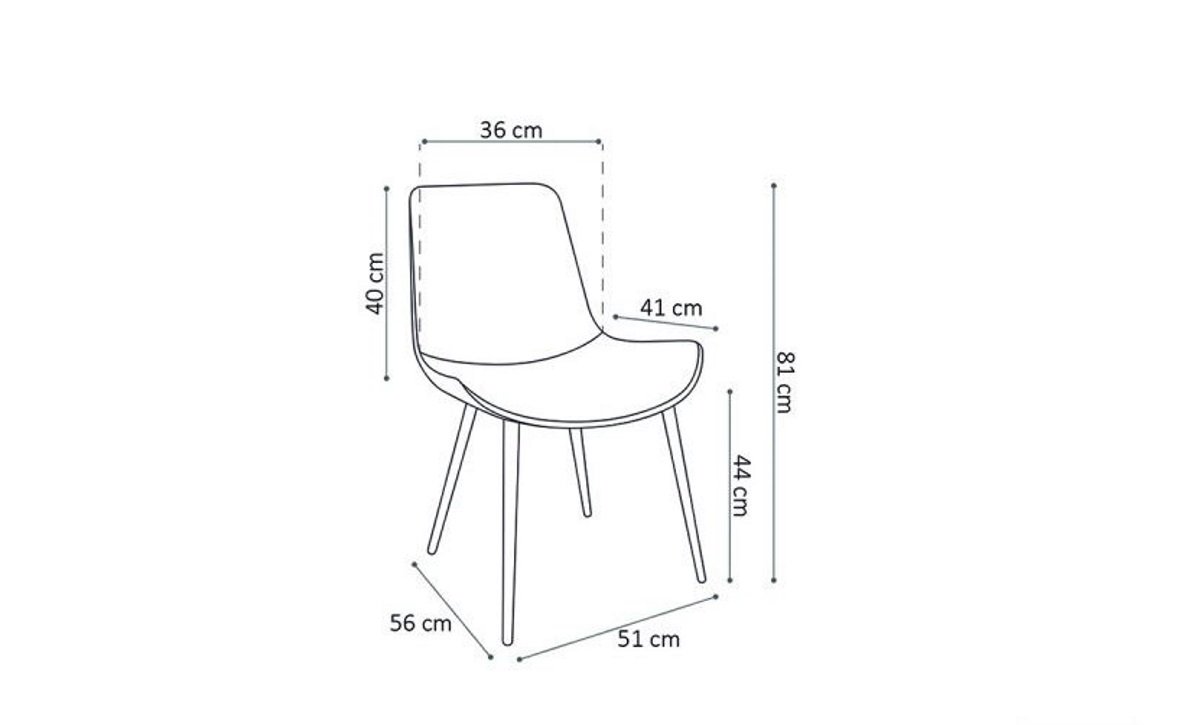 Chaise industrielle marron piétement métal noir MADISSON