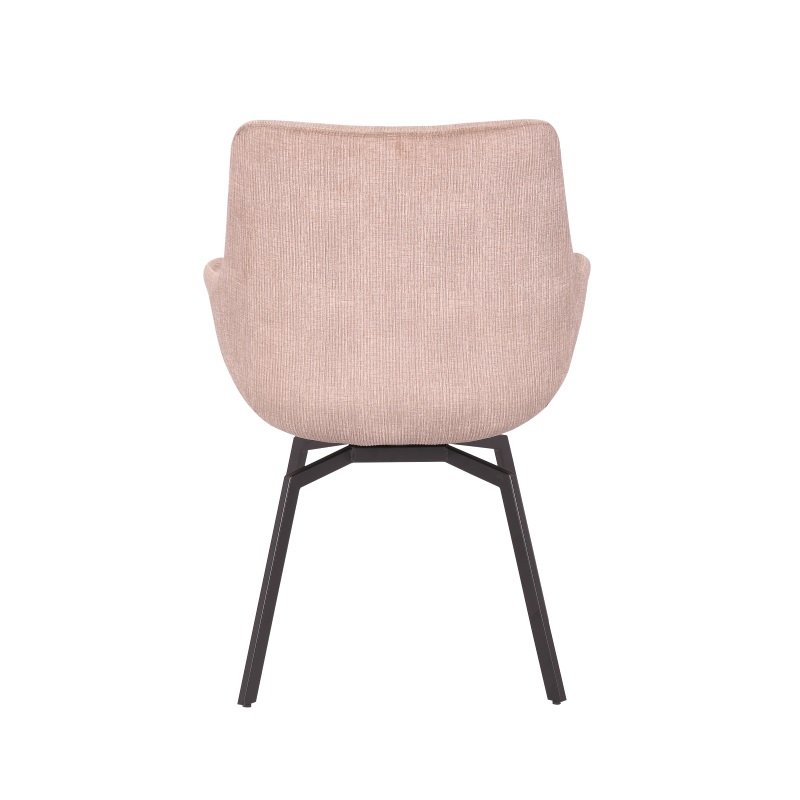 Chaise fauteuil pivotante velours côtelé beige MELINE