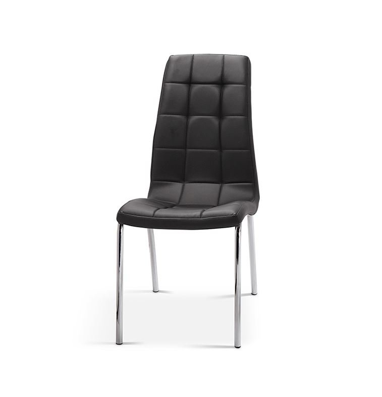 Lot de 2 chaises capitonnées noires moderne VEDETTE