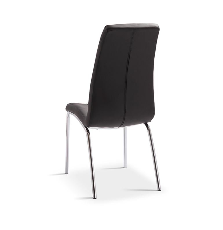 Lot de 2 chaises capitonnées noires moderne VEDETTE