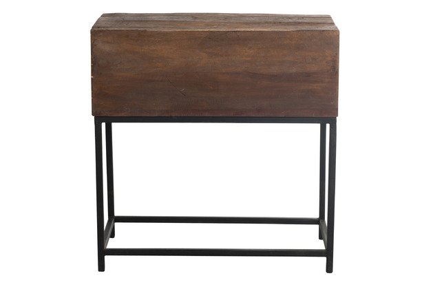 Console 8 tiroirs bois brut recyclé industriel 75cm KAMELOT