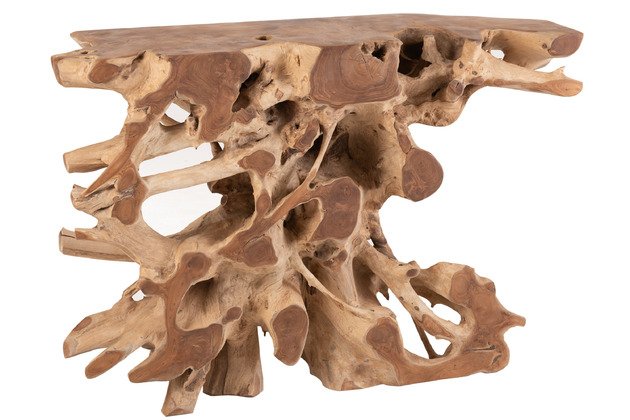 Console racine de teck bois massif 120cm ROOTED