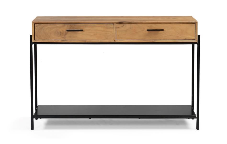 Console scandinave bois massif d'acacia 120cm NICK