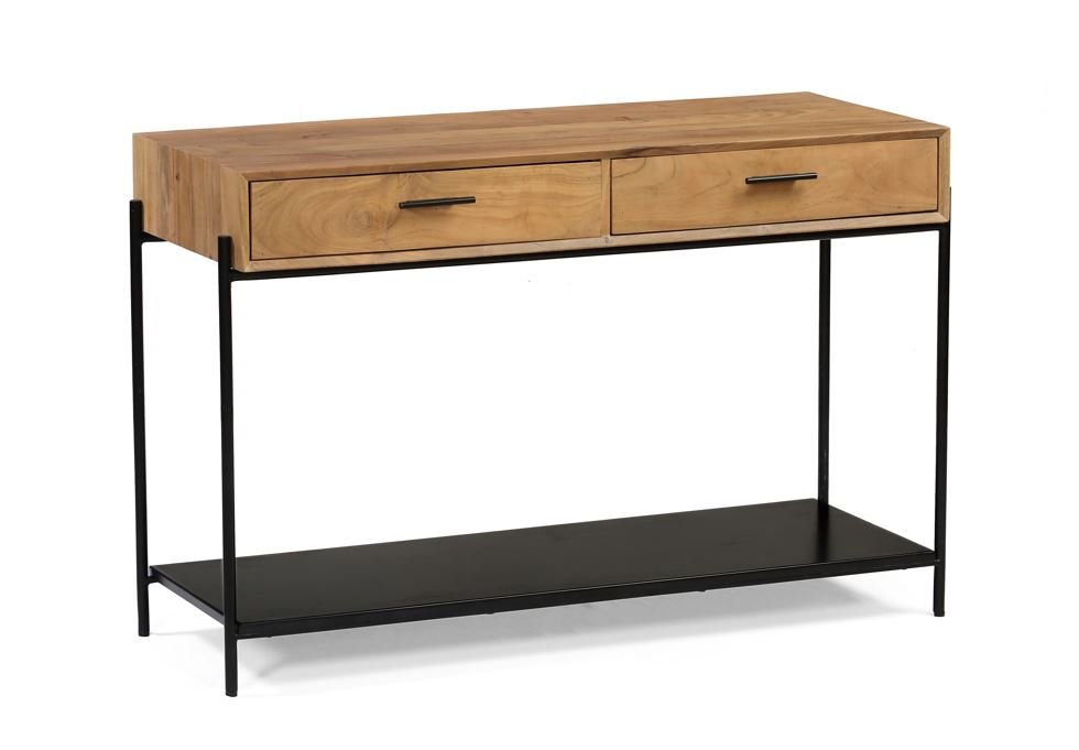 Console scandinave bois massif d'acacia 120cm NICK