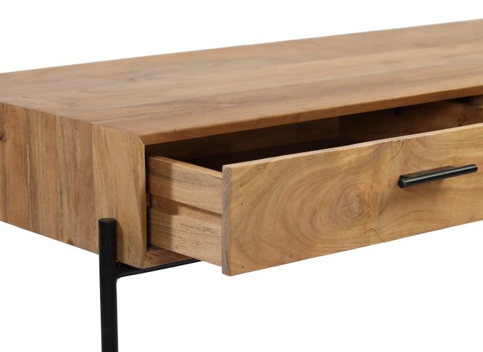 Console scandinave bois massif d'acacia 120cm NICK