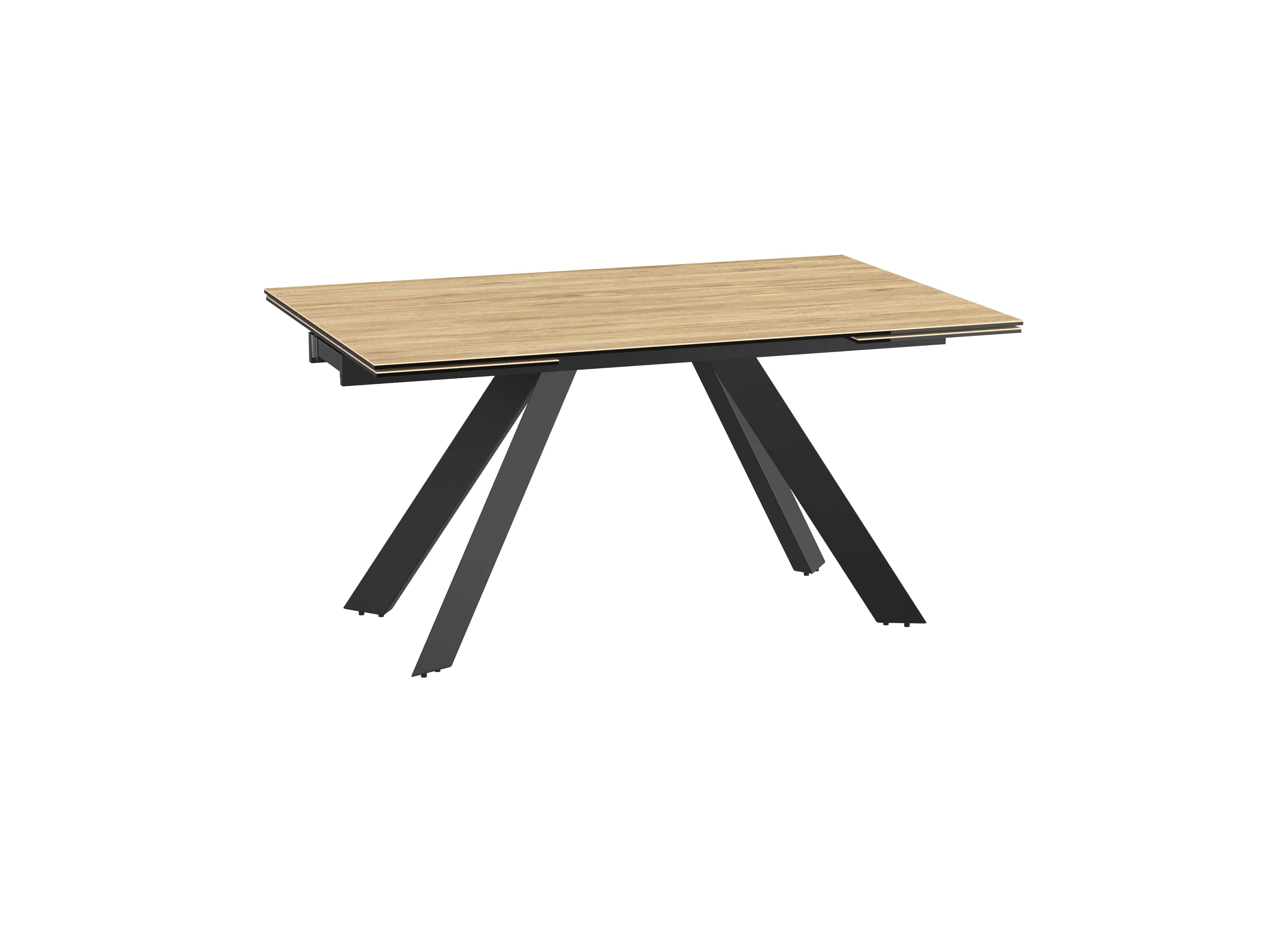 Table céramique extensible coloris chêne clair ONTARIO
