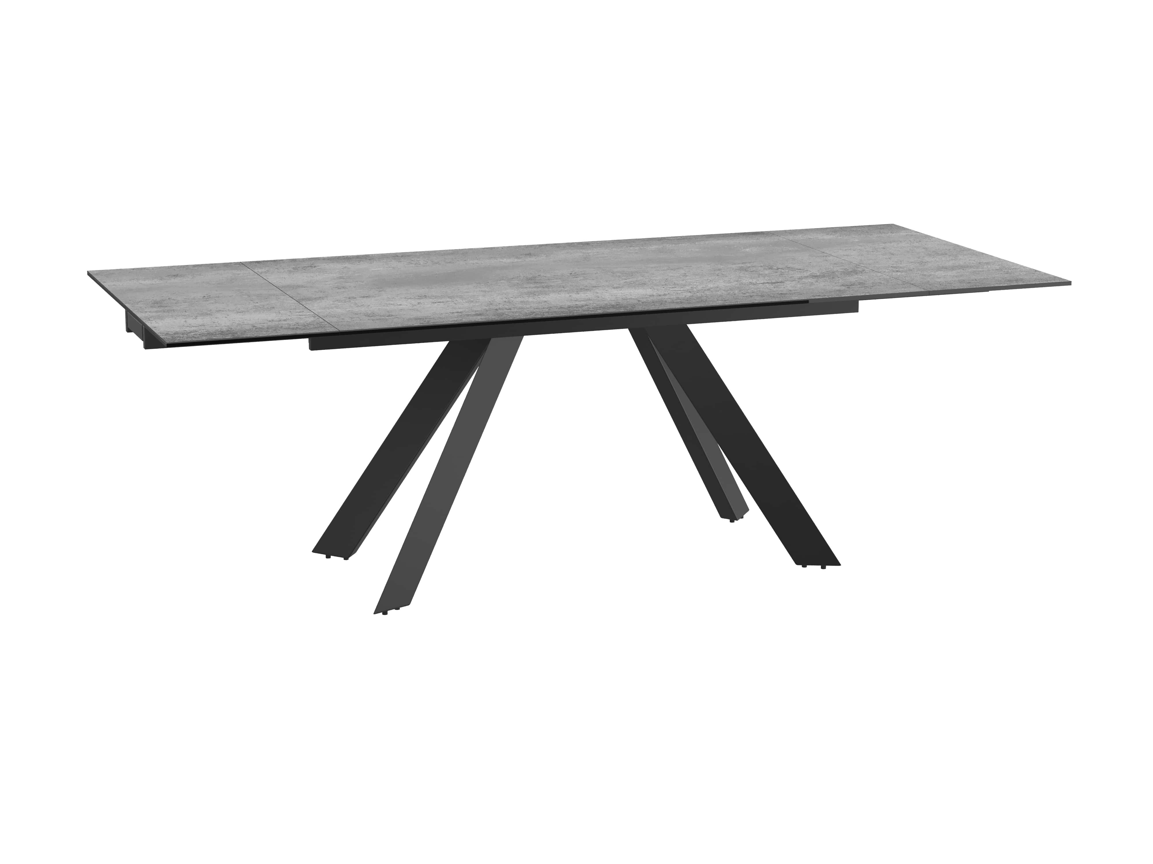 Table céramique grise avec allonges ONTARIO