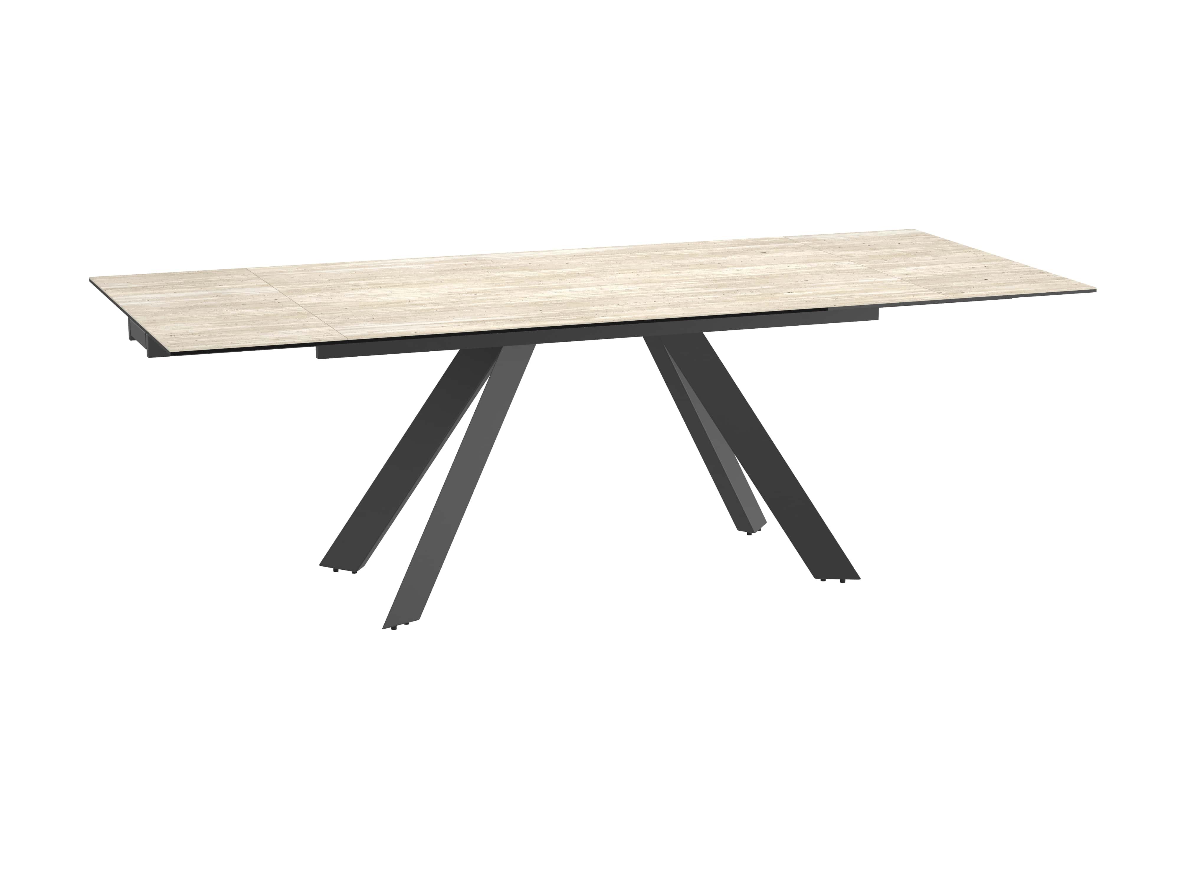Table à manger extensible céramique travertin ONTARIO