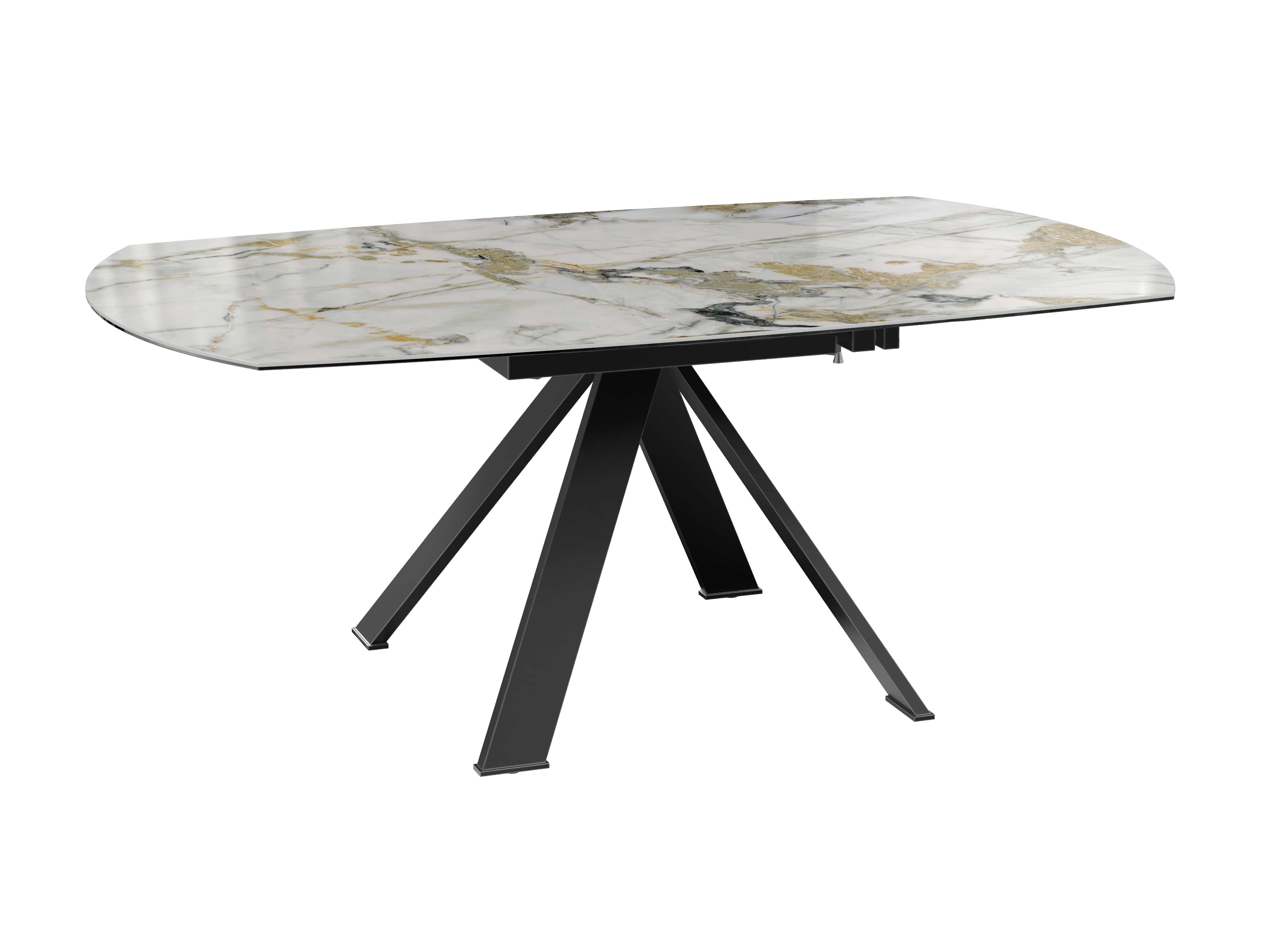 Table ronde céramique extensible effet marbre JULIE
