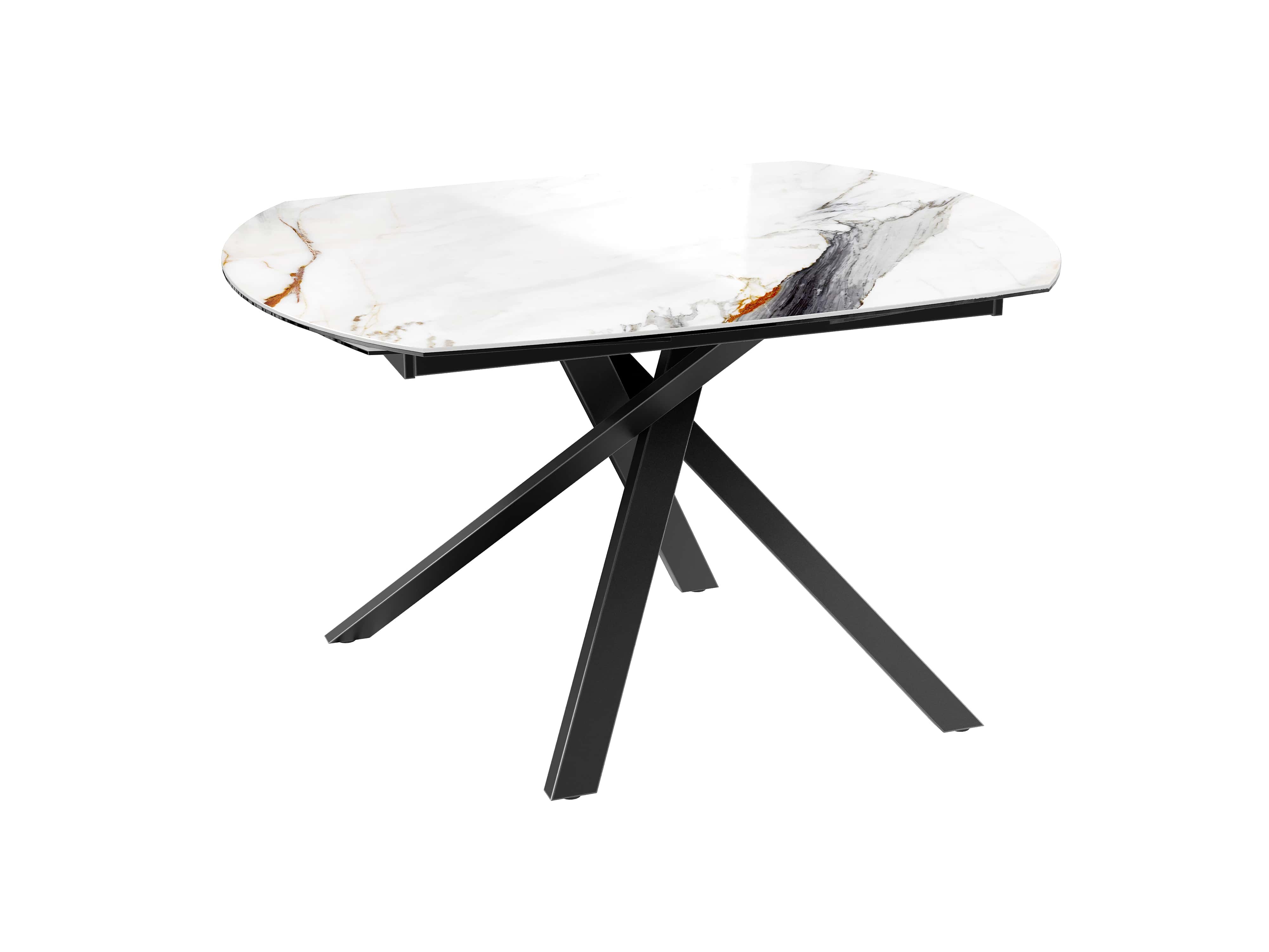Table extensible céramique marbre blanc KHEOPS