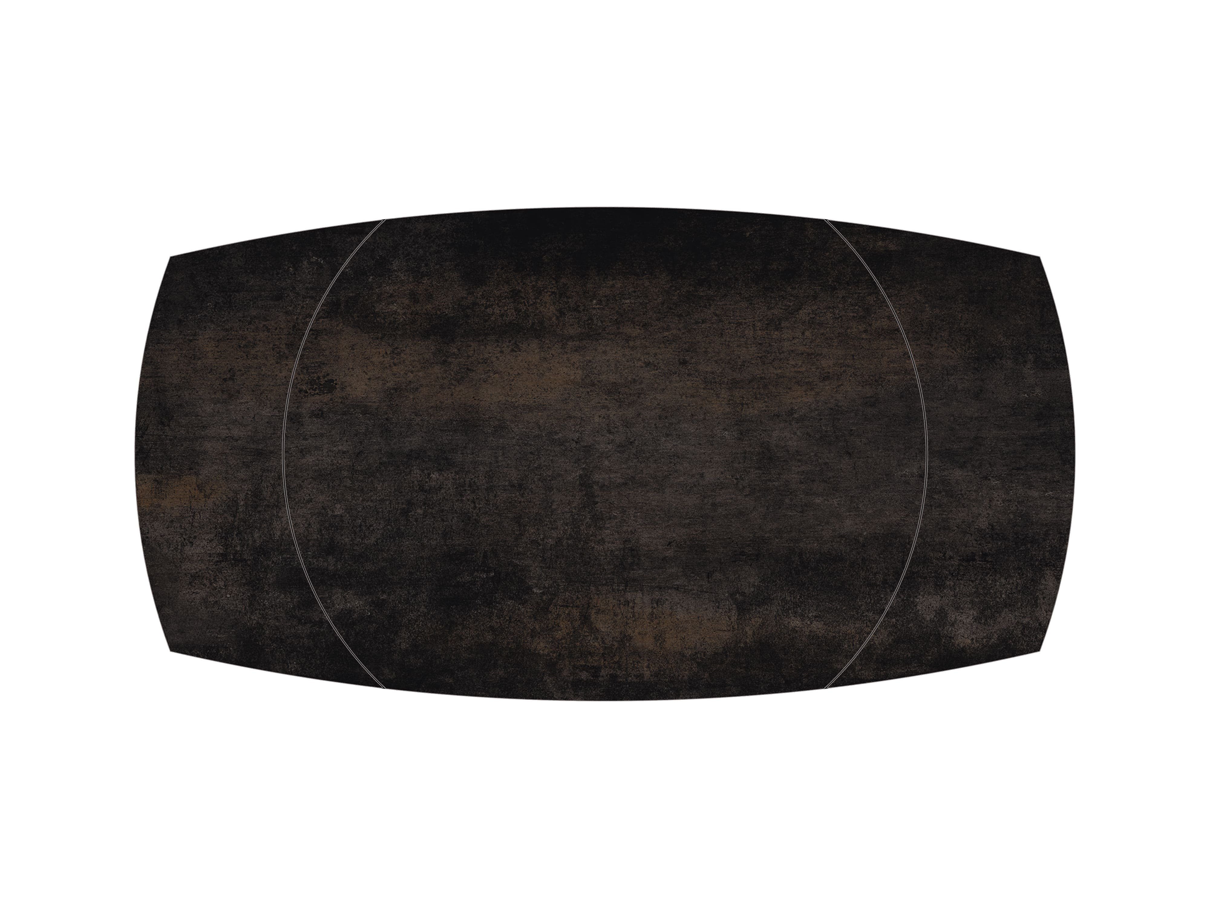 Table céramique extensible effet acier rouillé KHEOPS