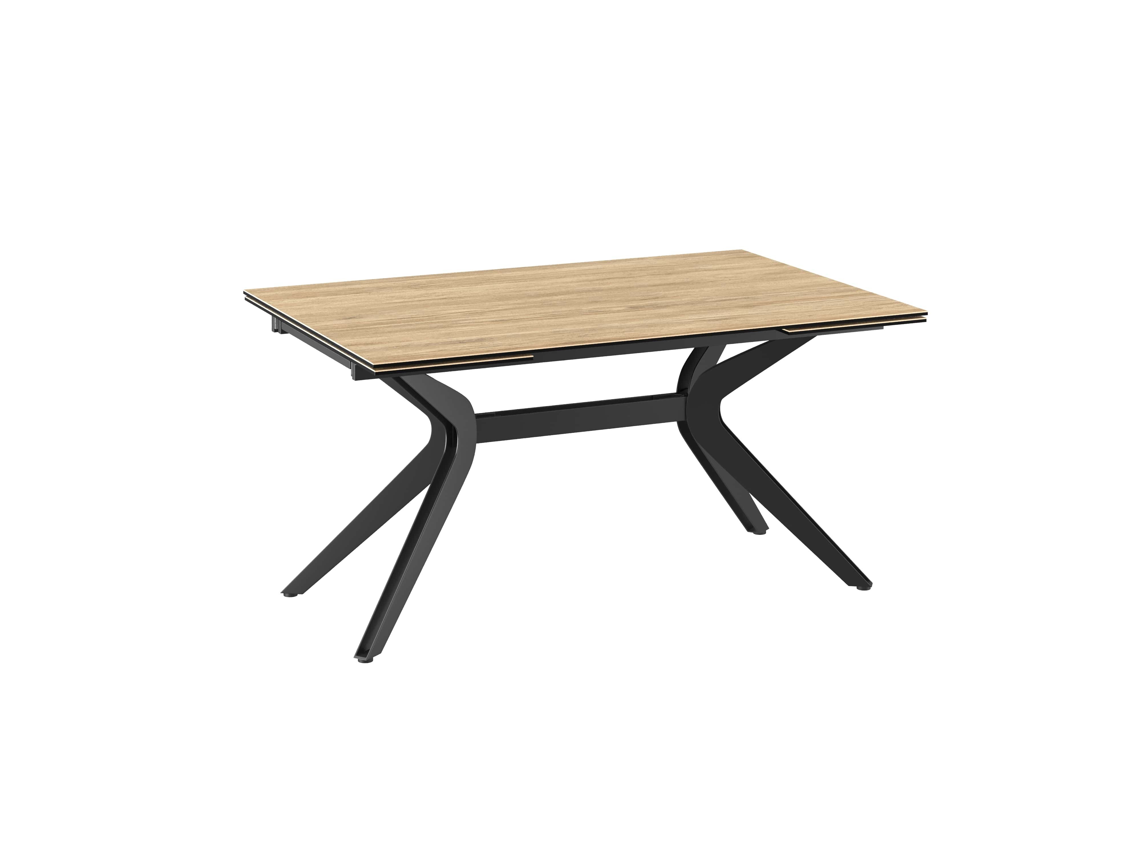 Table rectangulaire extensible céramique bois clair IMPULSION