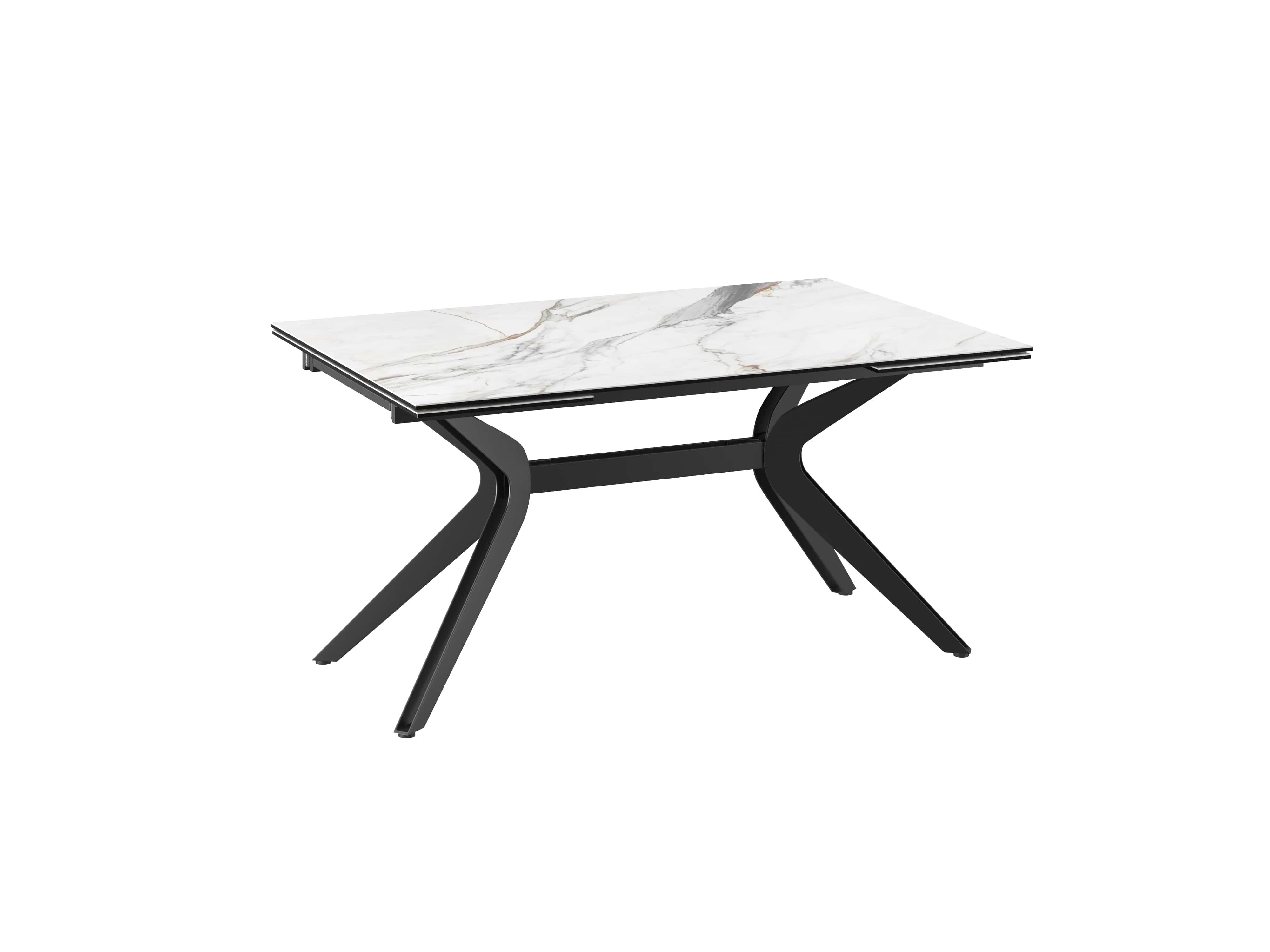 Table à manger extensible céramique marbrée brillante IMPULSION