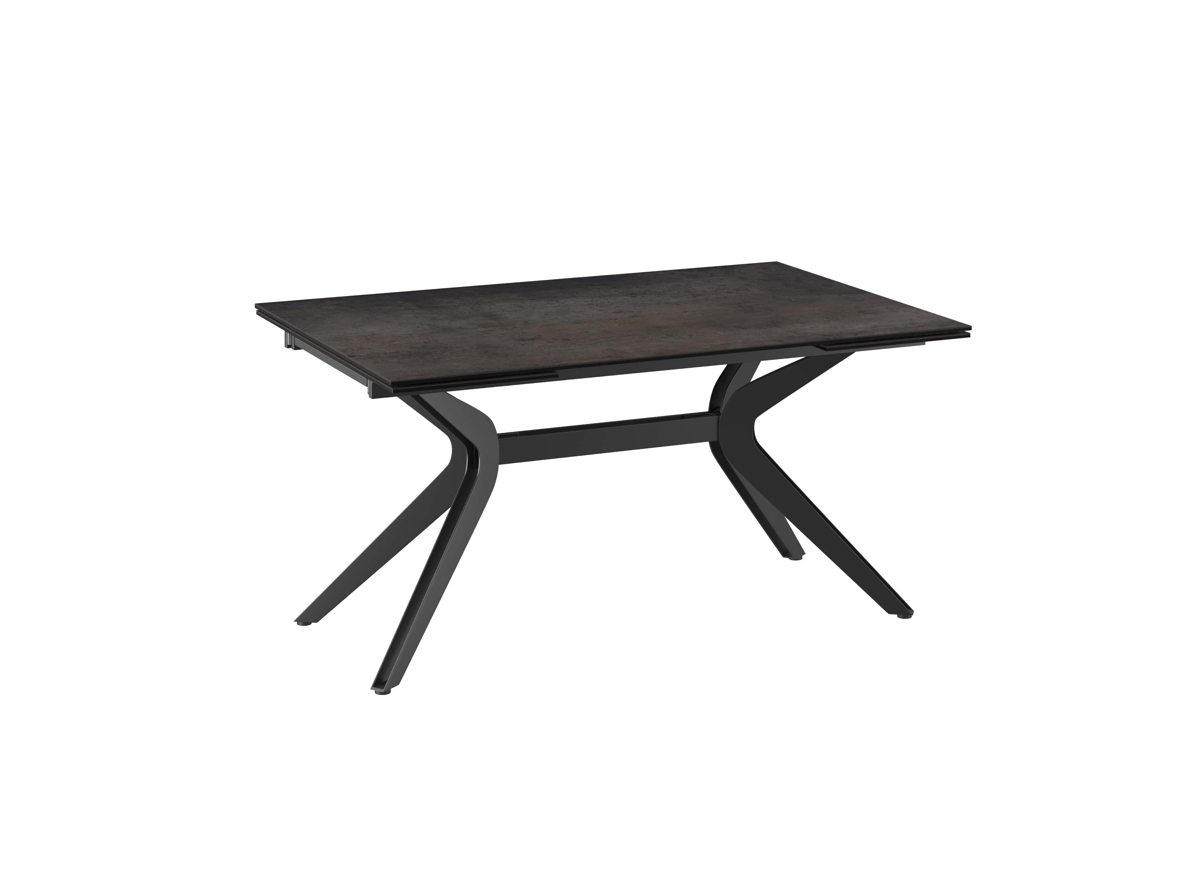 Table de repas extensible céramique acier effet rouillé IMPULSION