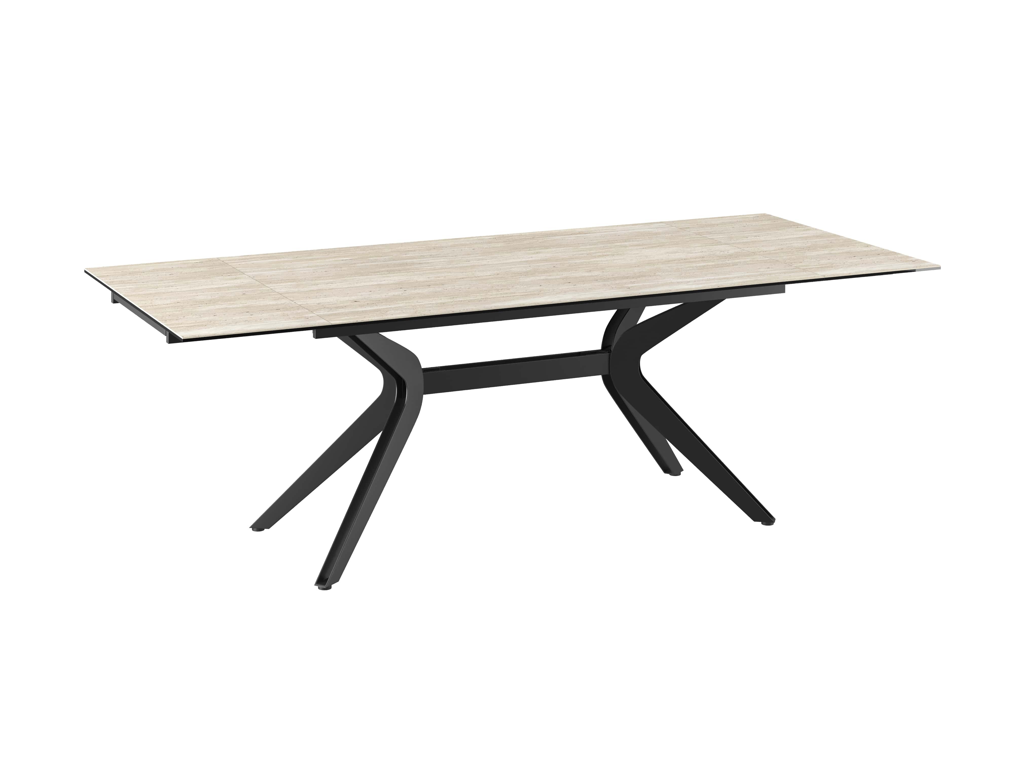 Table extensible céramique finition travertin IMPULSION