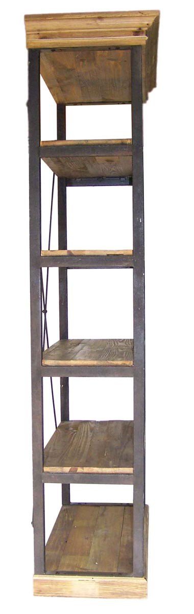 Etagère industrielle bois et métal 220cm ANNA