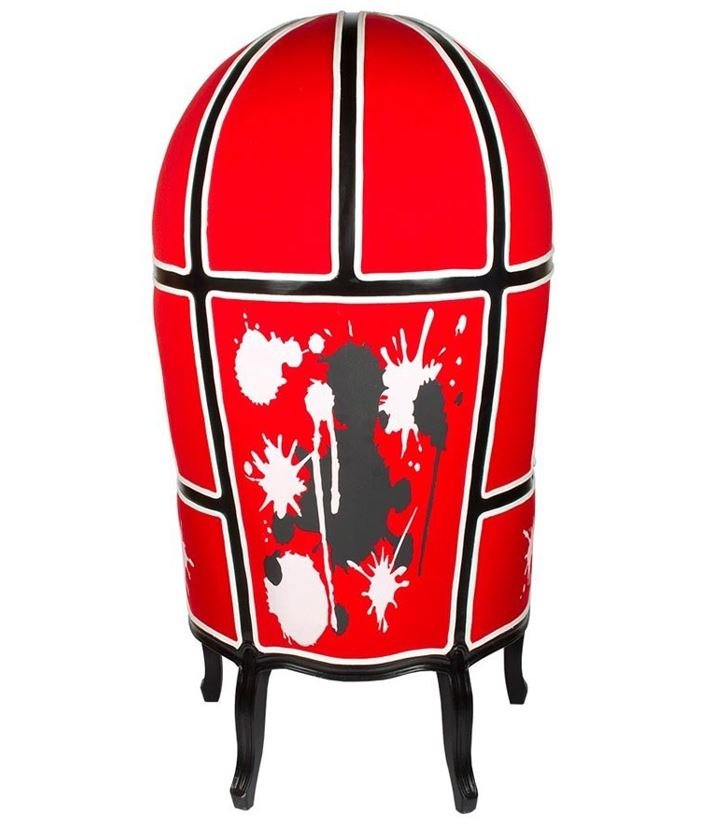 Fauteuil carrosse rouge design COLORFULL