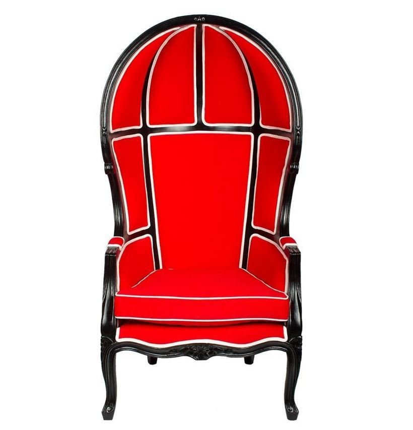 Fauteuil carrosse rouge design COLORFULL