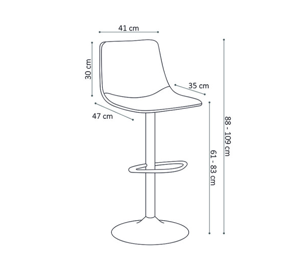 Lot de 2 chaises de bar industrielle réglable grise ORLANDO