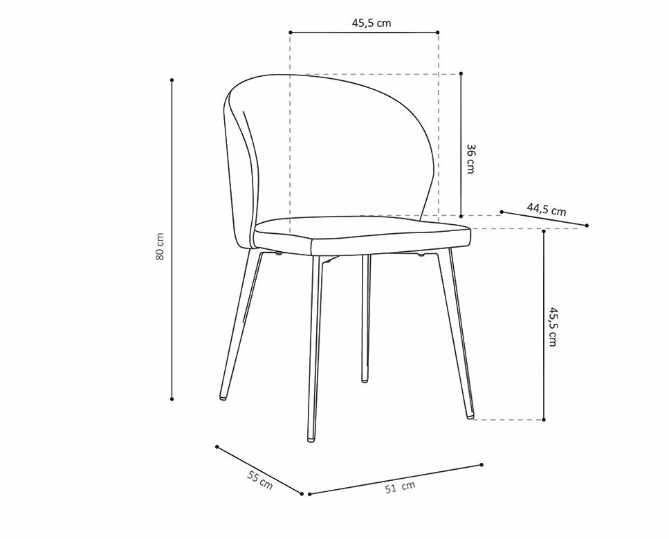 Lot de 2 chaises design beige en tissu MANEL