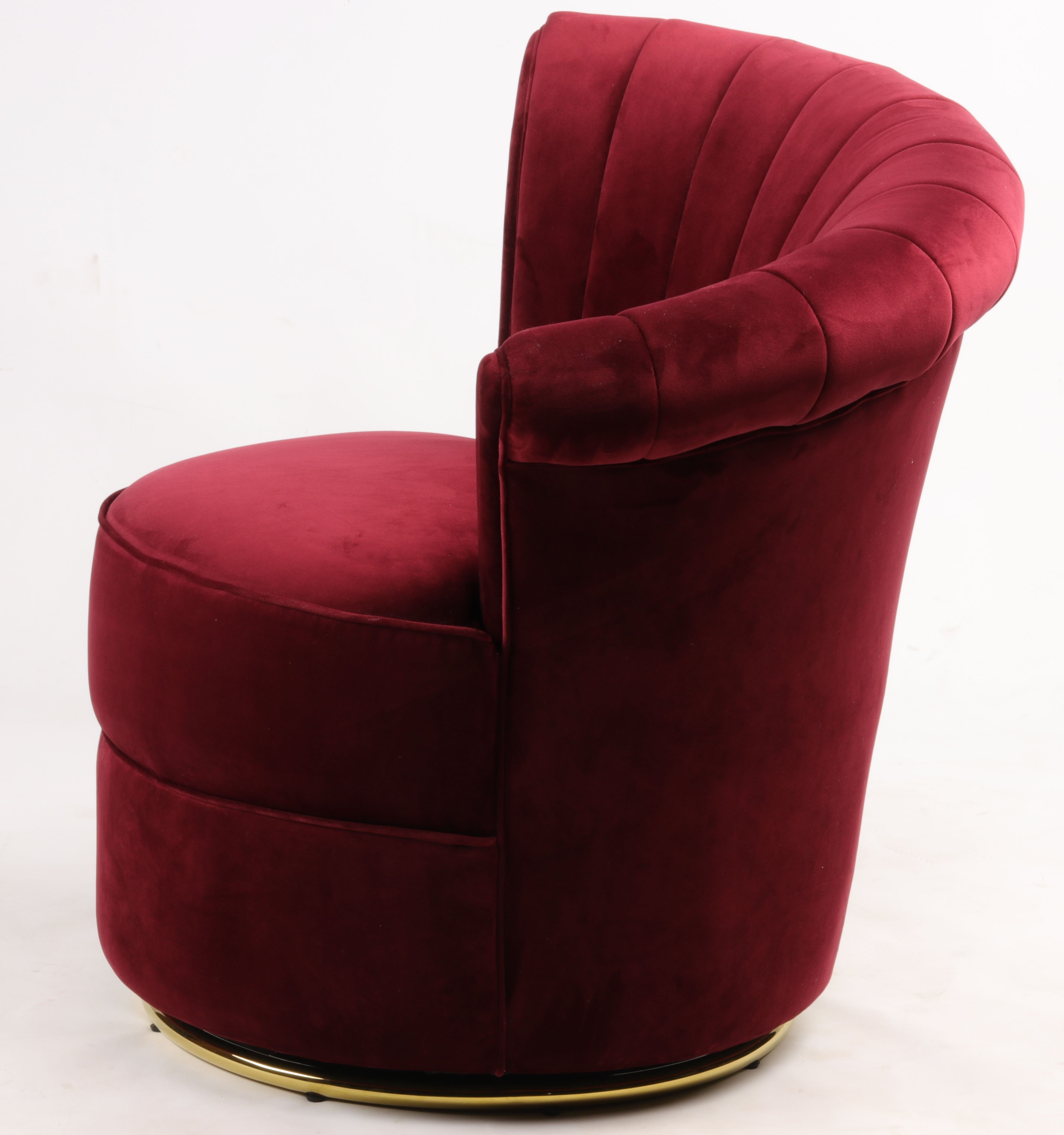 Fauteuil velours rouge FLORA