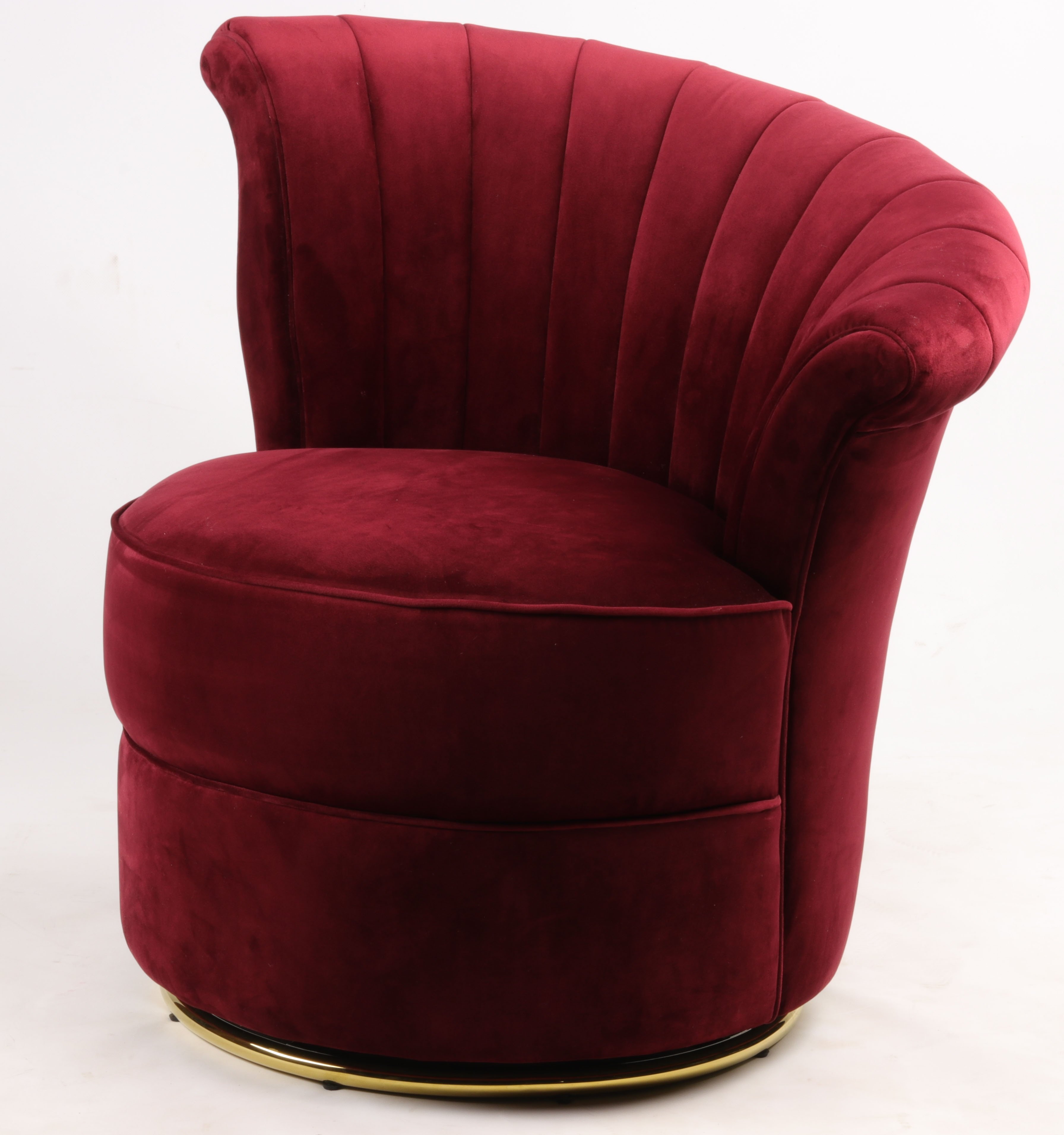 Fauteuil velours rouge FLORA