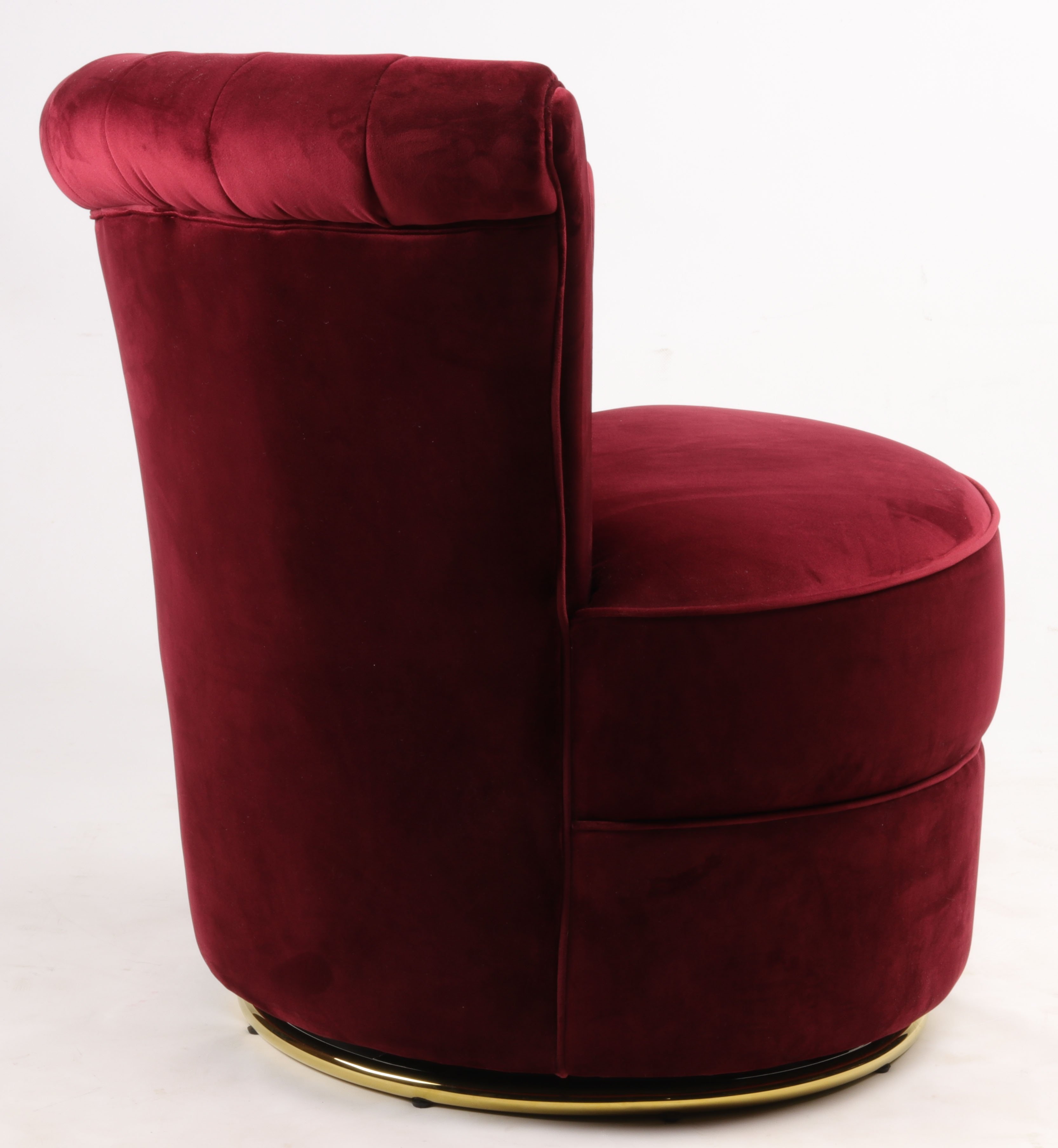 Fauteuil velours rouge FLORA