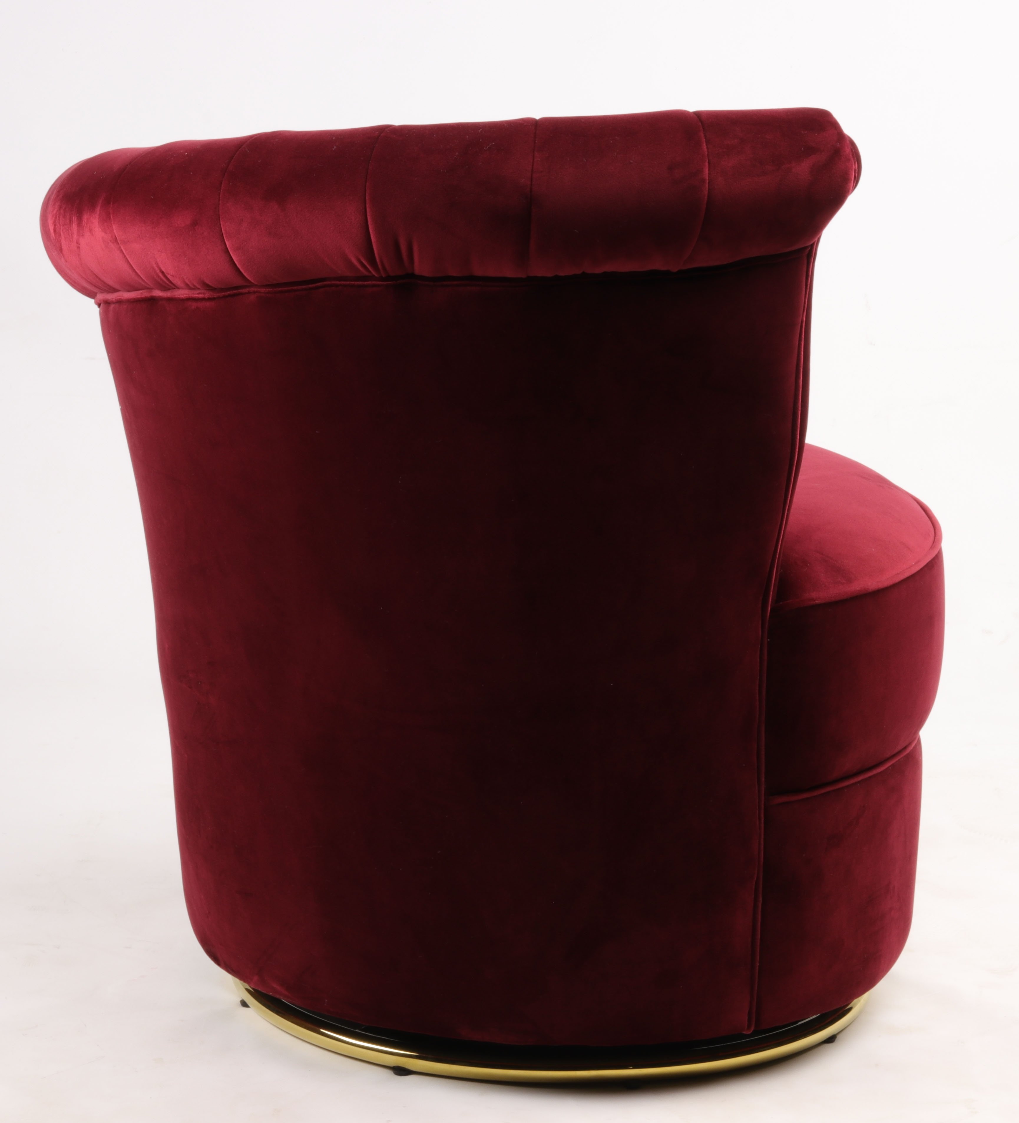 Fauteuil velours rouge FLORA