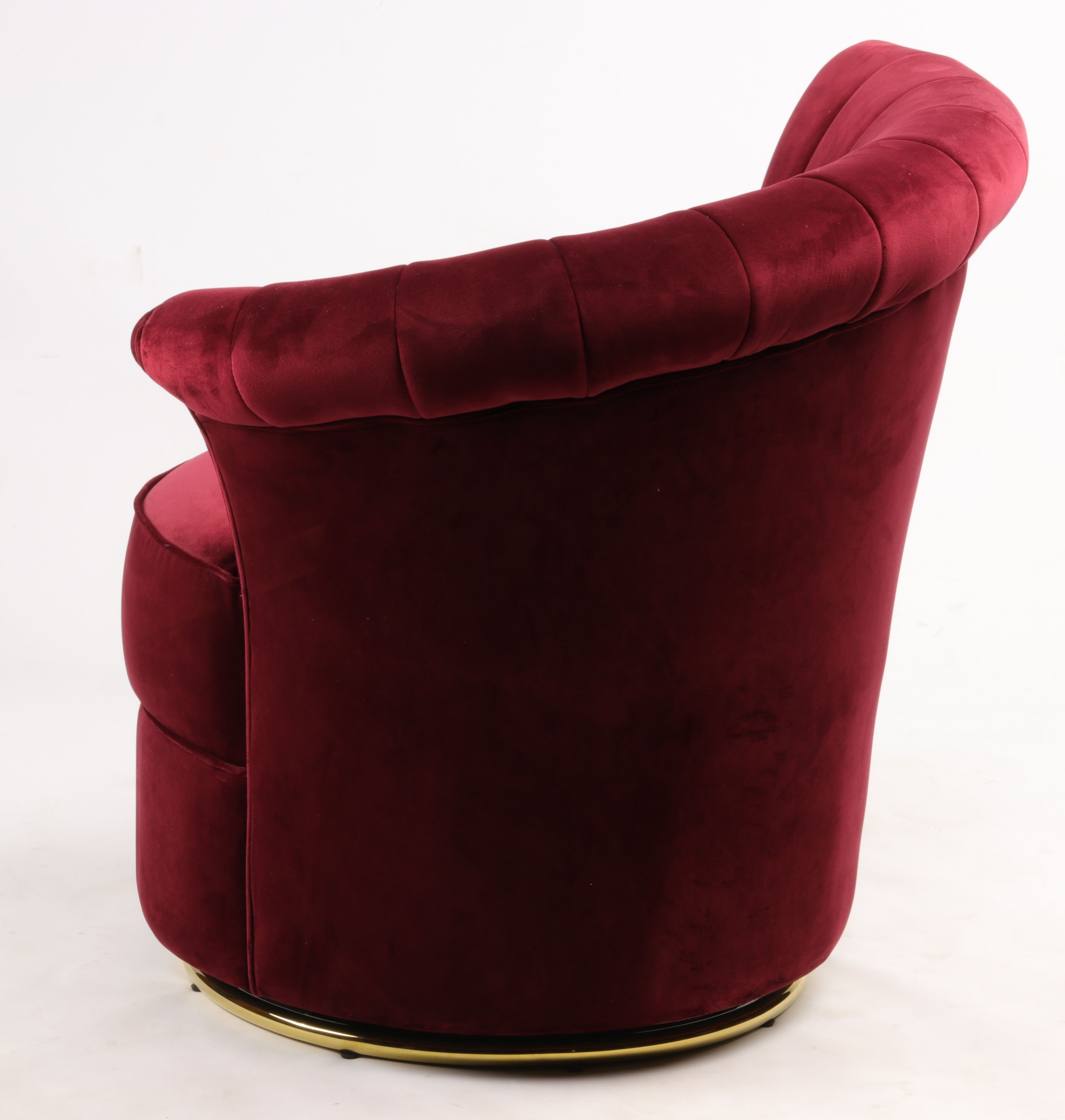 Fauteuil velours rouge FLORA