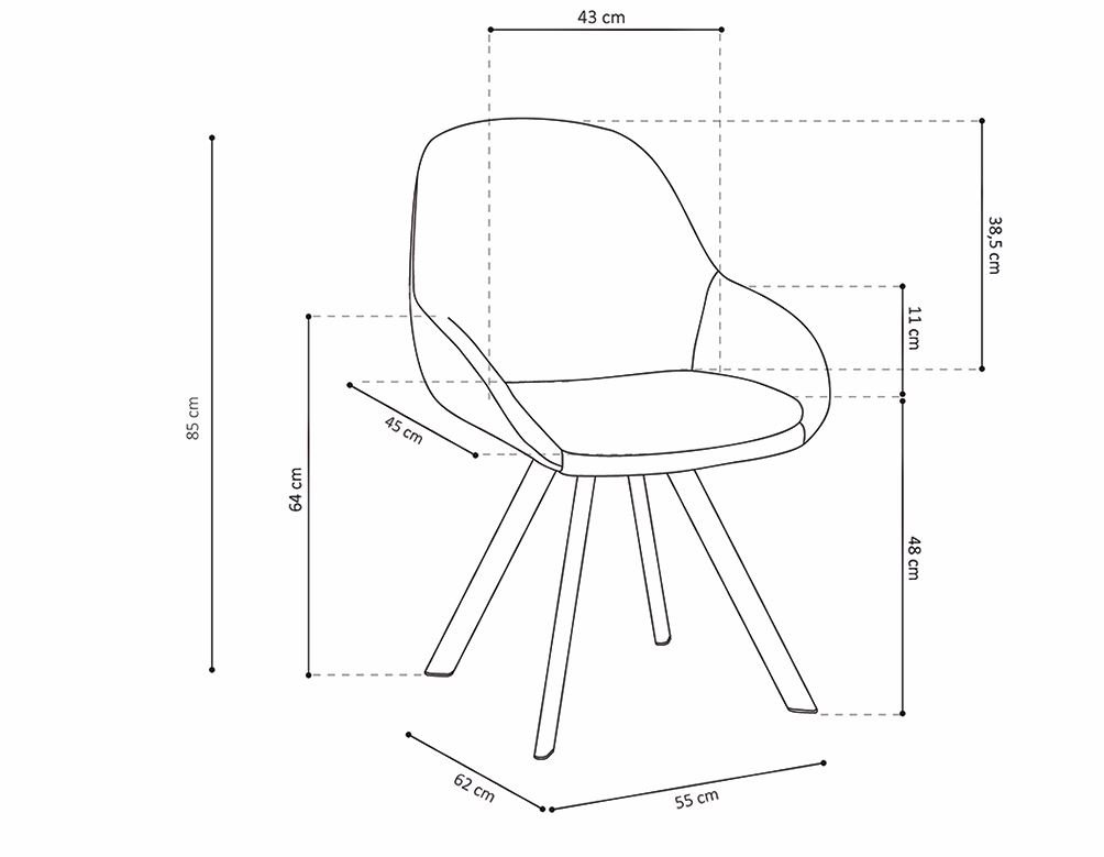 Lot de 2 Chaises fauteuils bicolore rose et anthracite DIANA