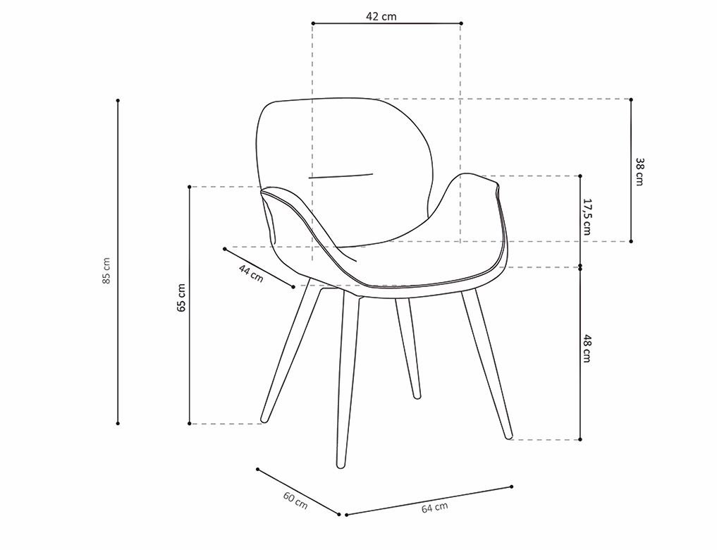 Lot de 2 chaises fauteuils en tissu rose moderne LEY