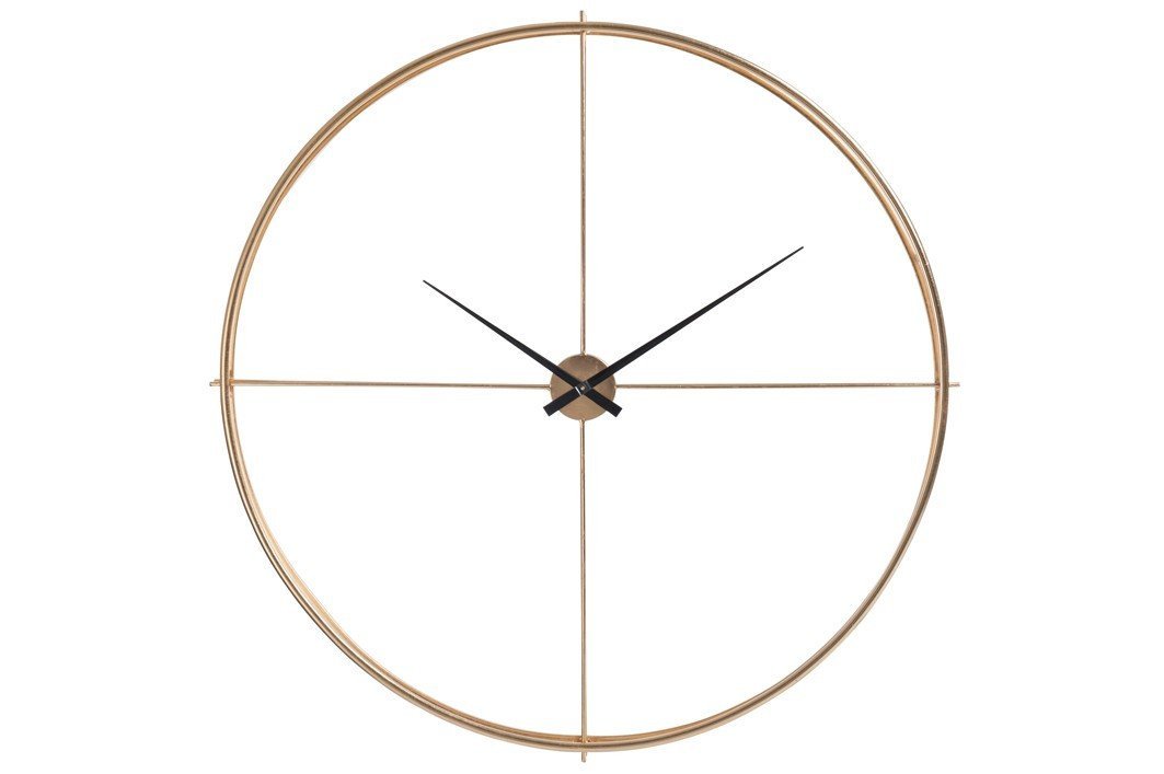 Horloge ronde en métal or GOLD