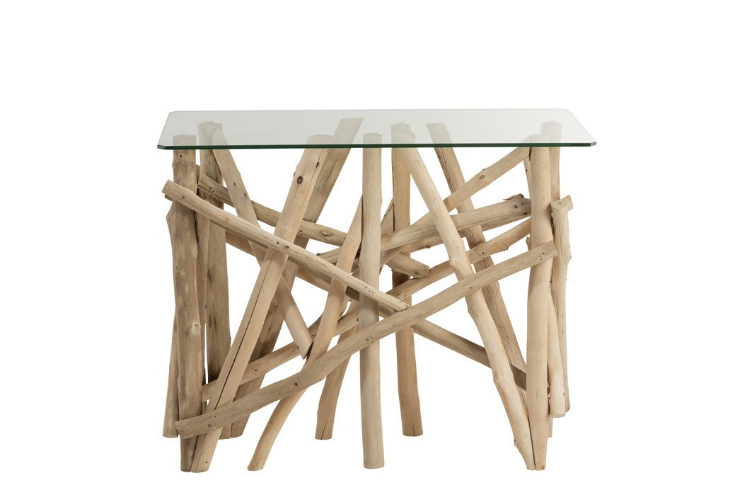 Console bois et verre style scandinave GOTLAND