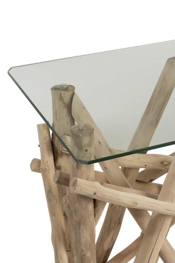 Console bois et verre style scandinave GOTLAND