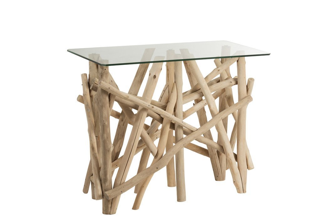 Console bois et verre style scandinave GOTLAND