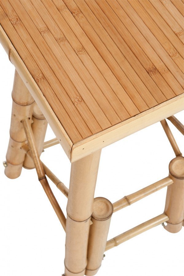 Tabouret de bar en bambou naturel style exotique TAHITI