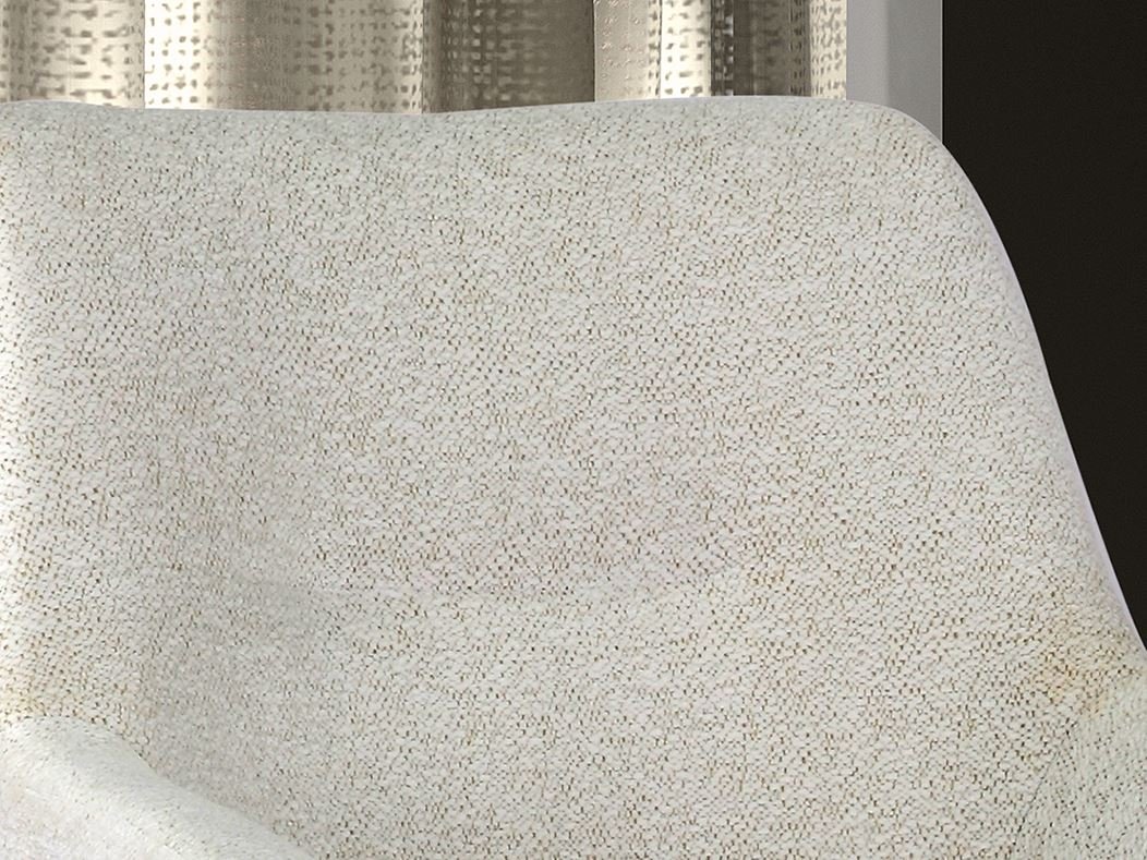 Chaise pivotante tissu teddy blanc moderne MELINE