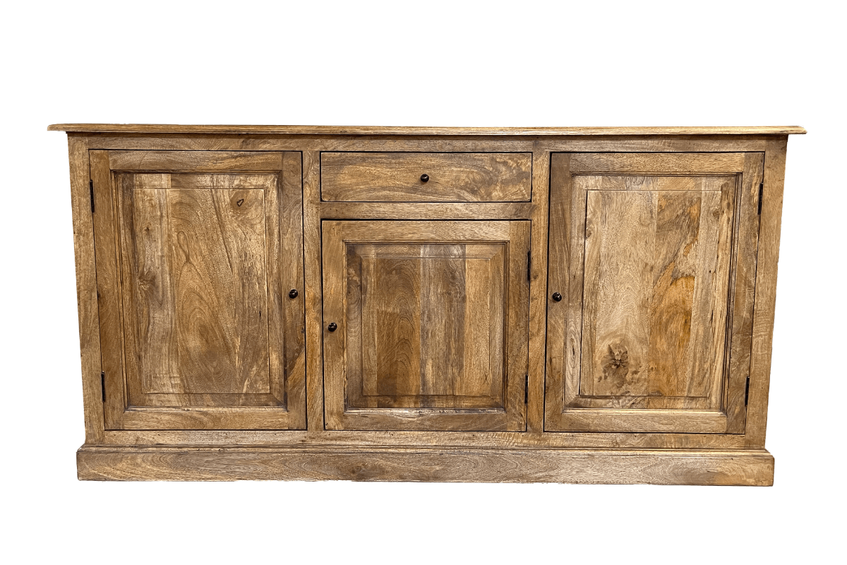 Buffet bois massif 3 portes et 1 tiroir 190cm VICTOIRE