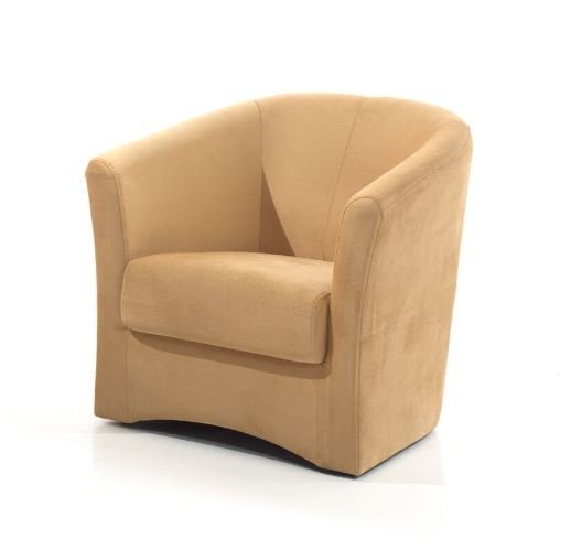 Fauteuil cabriolet moderne en tissu jaune POP