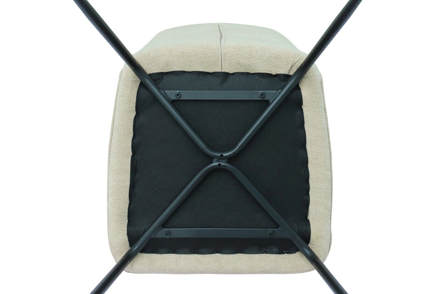 Chaise tissu beige moderne ELSA
