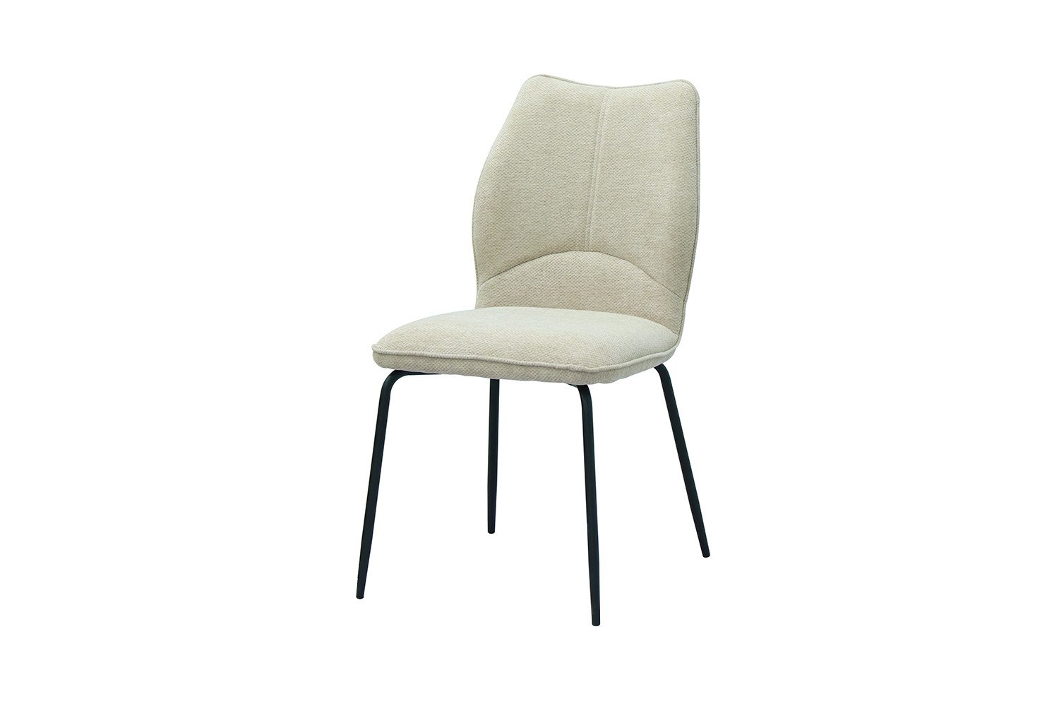 Chaise tissu beige moderne ELSA